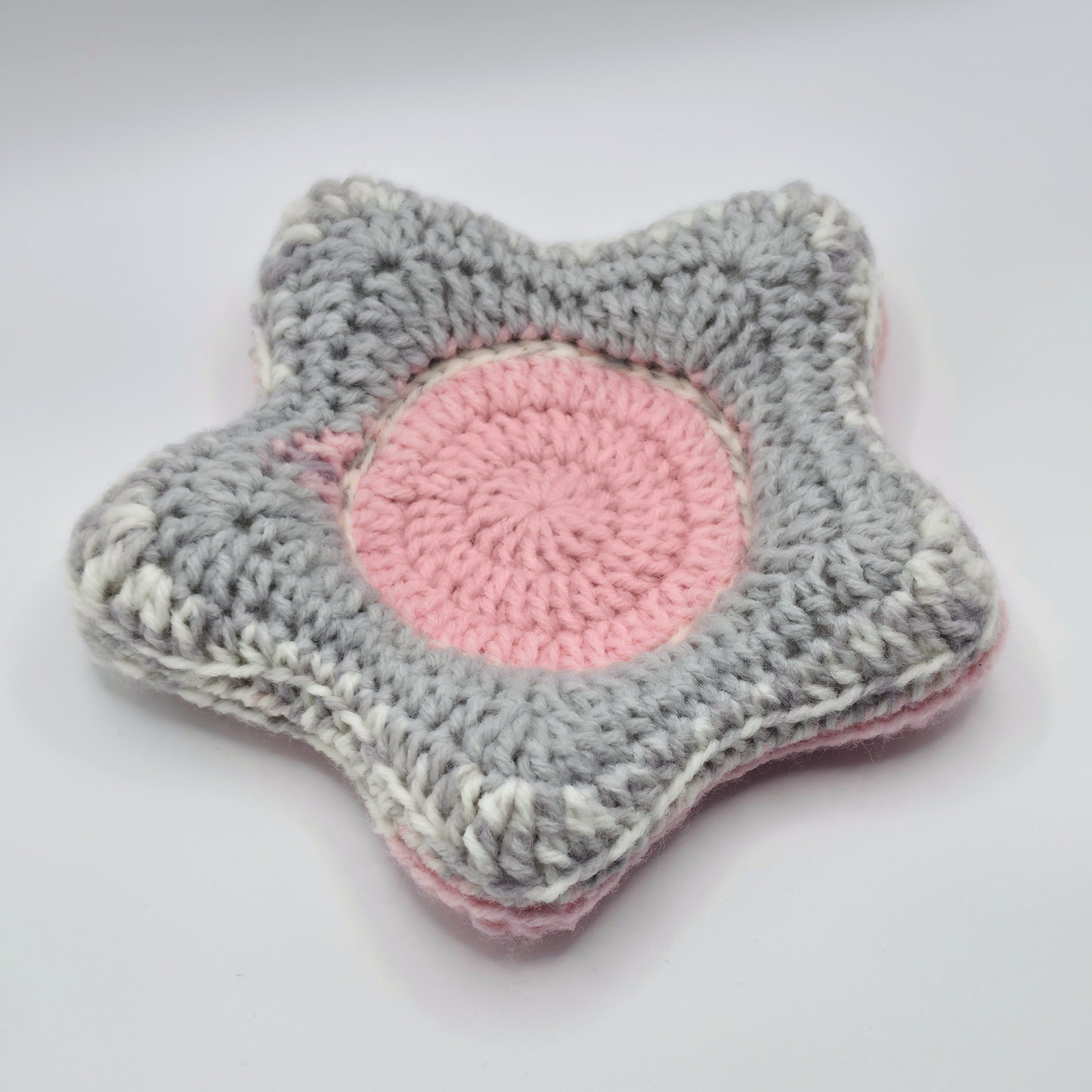 Puffy Plush Star Trinket Dish/Coaster | Blush Ombre
