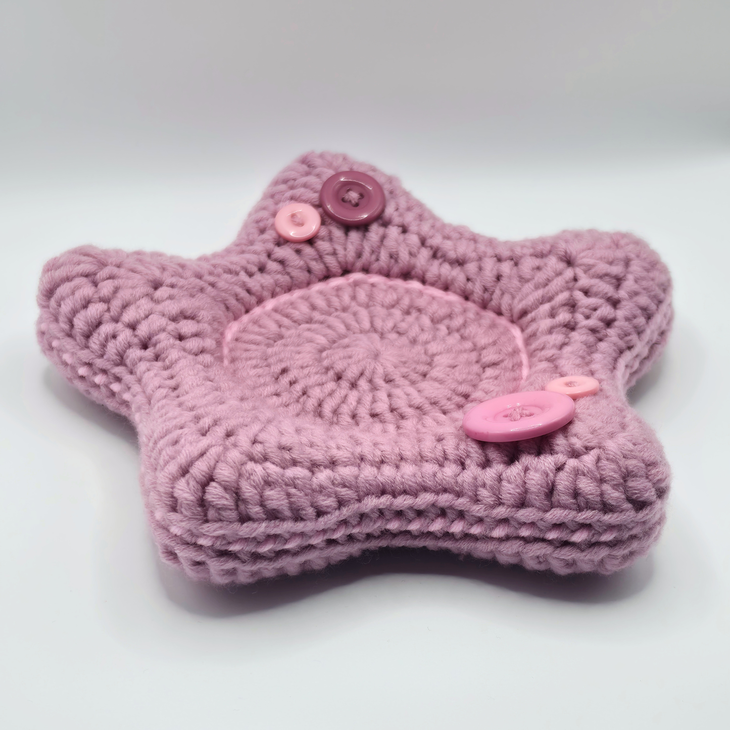 Puffy Plush Star Trinket Dish/Coaster | Rose Pink