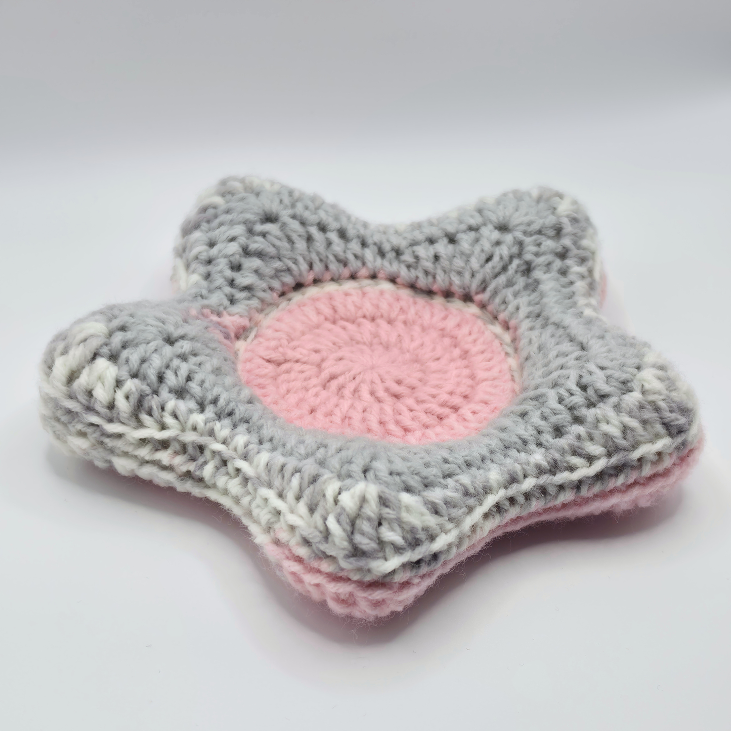 Puffy Plush Star Trinket Dish/Coaster | Blush Ombre