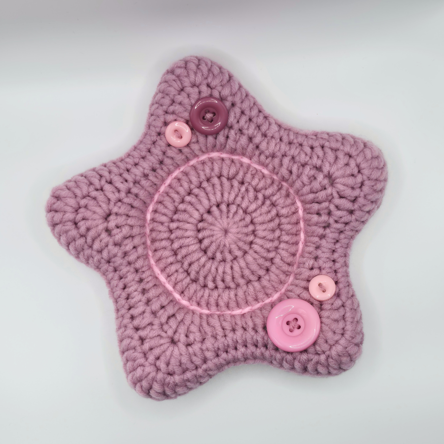 Puffy Plush Star Trinket Dish/Coaster | Rose Pink