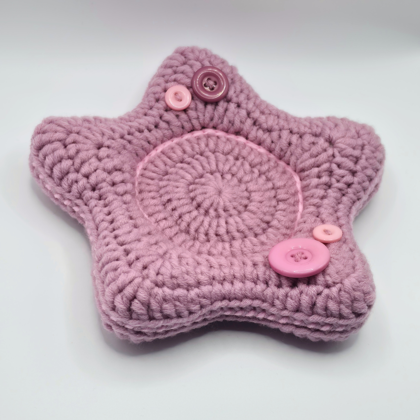 Puffy Plush Star Trinket Dish/Coaster | Rose Pink