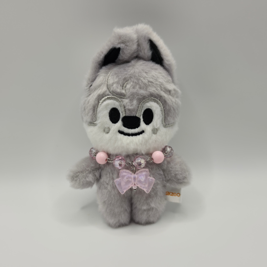 Pink Coquette Bow Necklace for 10cm Skzoo