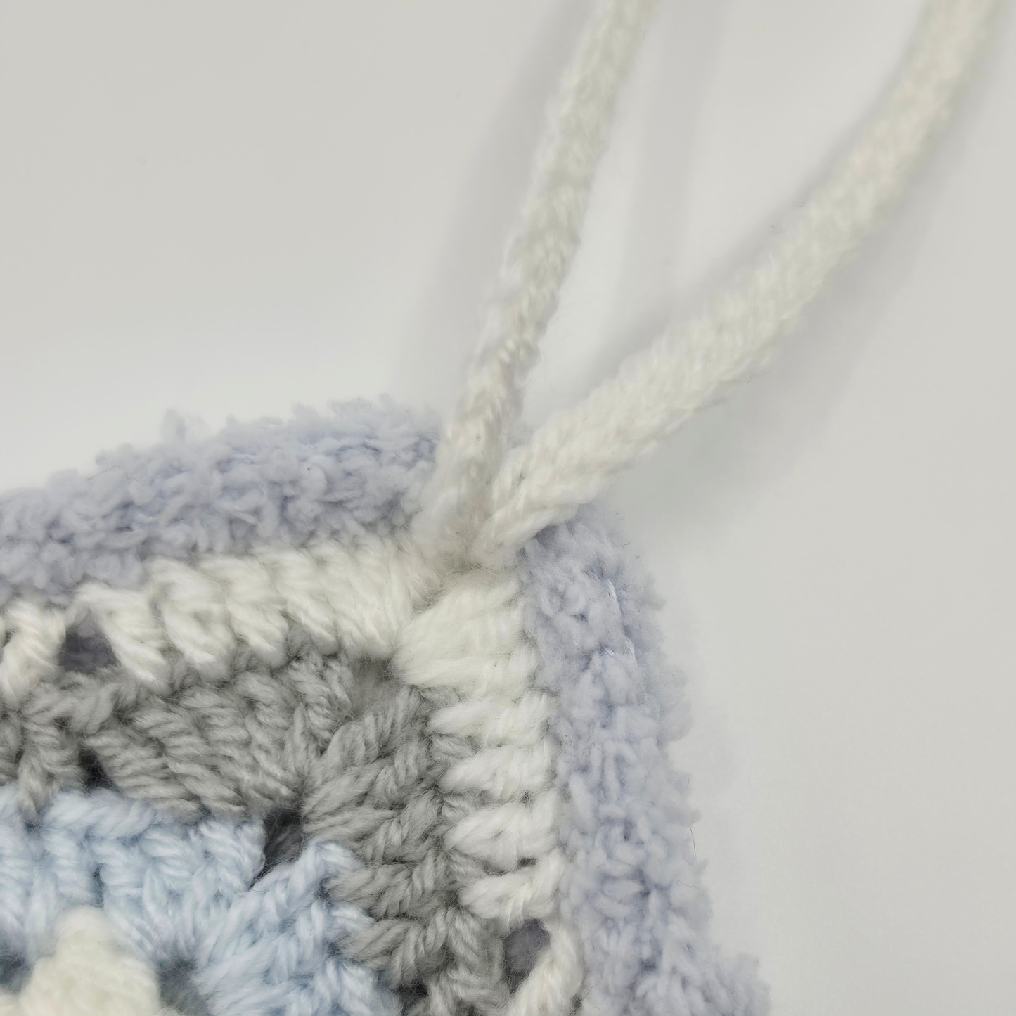 Fluffy Star Pouch | Blue, Grey & White