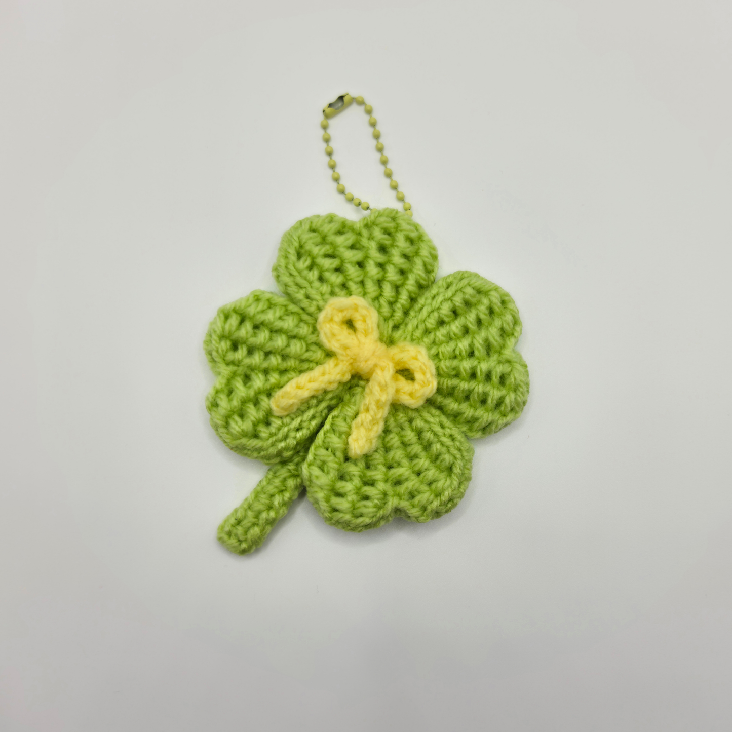 Textured Jumbo Four-Leaf Clover Bag Charm
