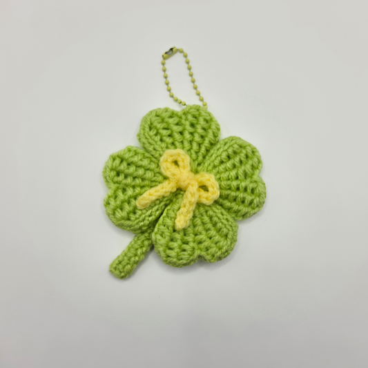 Textured Jumbo Four-Leaf Clover Bag Charm