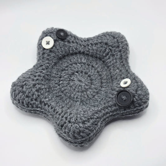 Puffy Plush Star Trinket Dish | Midnight Grey
