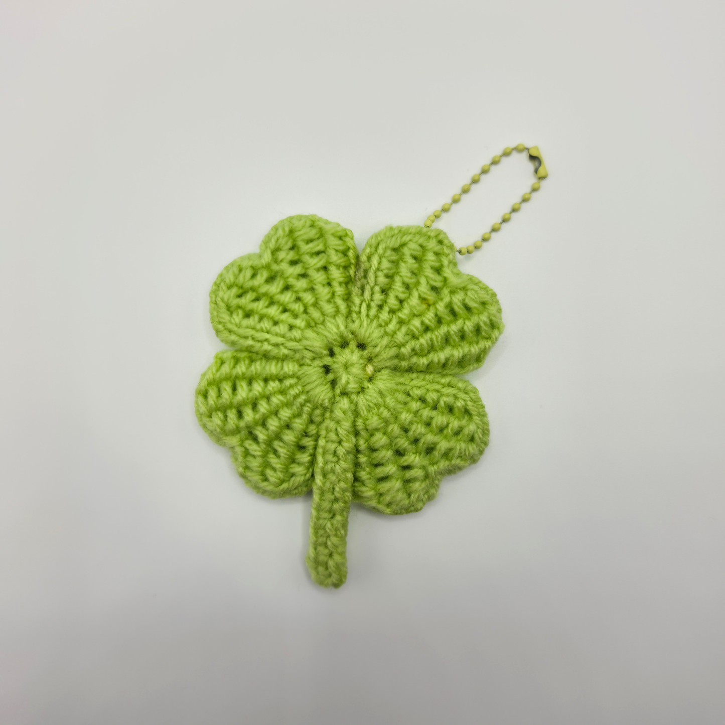 Textured Jumbo Four-Leaf Clover Bag Charm